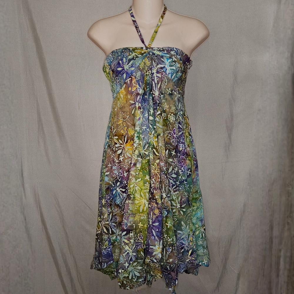 Hibiscus Collection Halter Dress Floral Batik